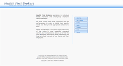 Desktop Screenshot of healthfirstbrokers.com