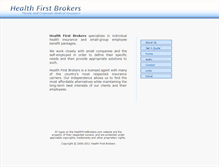 Tablet Screenshot of healthfirstbrokers.com
